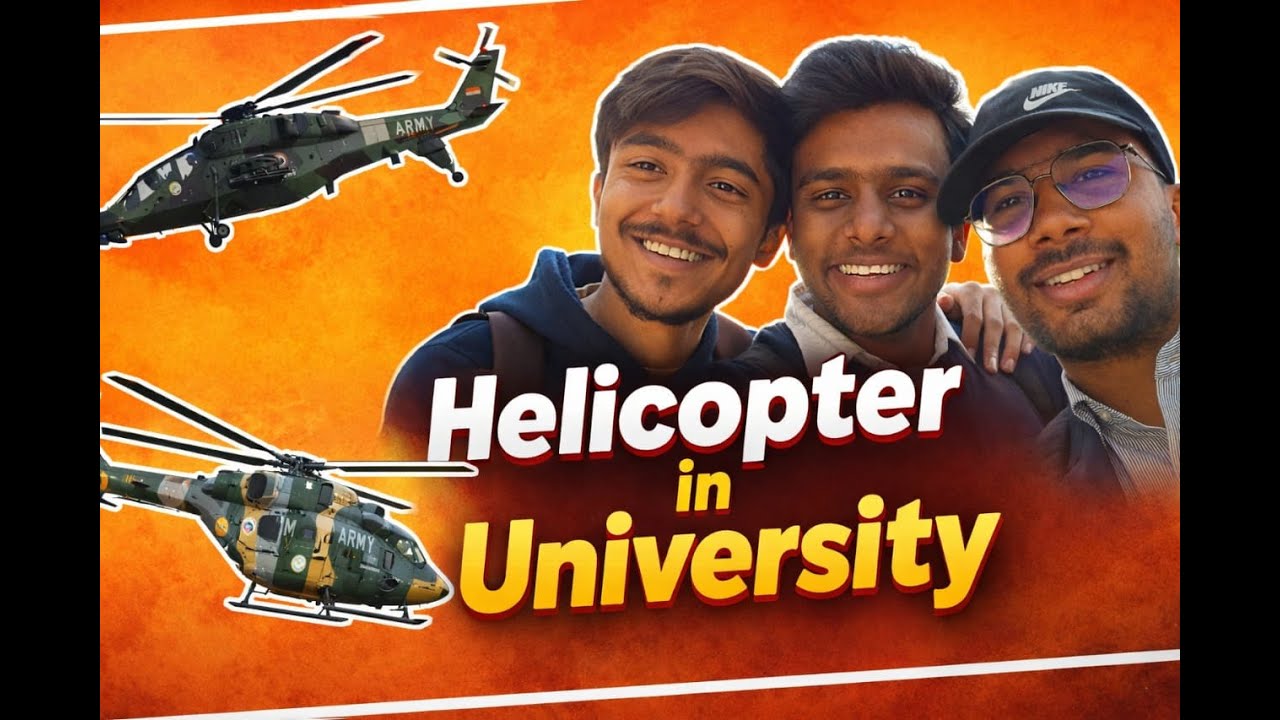 Military Helicopters in University | My First Vlog