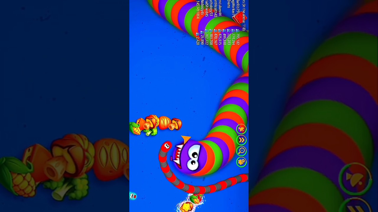 😱 Ninja Trick Worms zone io killing saampwala game #shorts