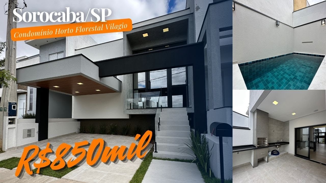 Sorocaba/SP- Condomínio Horto Florestal Villagio-  Piscina, suite com closet e muito mais!