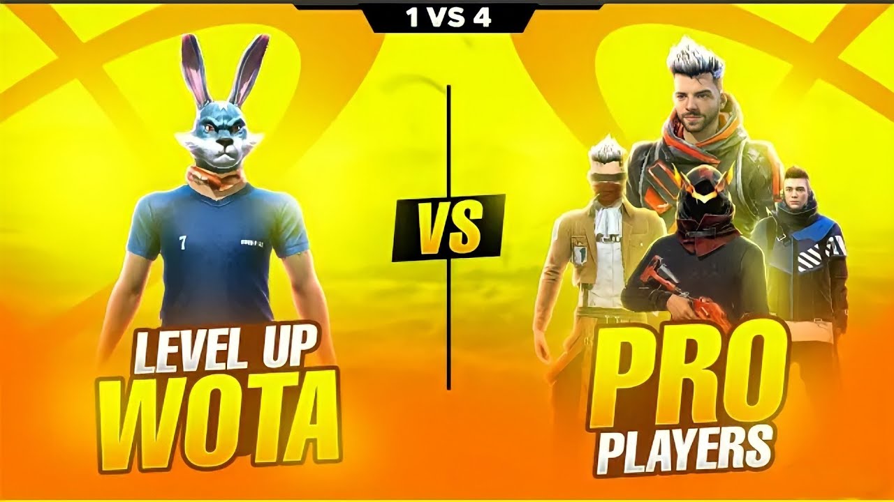 Wota vs 4 pro player 🎯 world best player #freefire