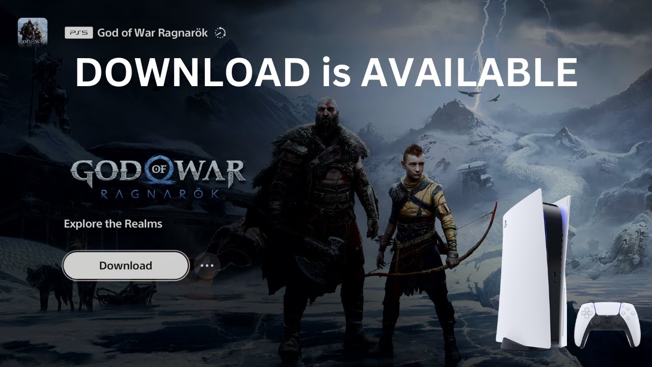 PS5 : GOD OF WAR Ragnar&ouml;k AVAILABLE FOR PRELOAD / DOWNLOAD
