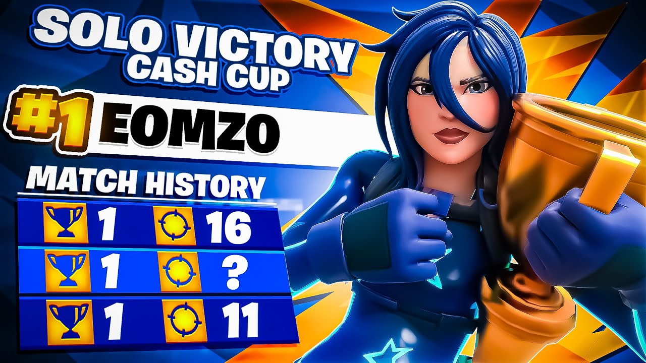 How I Won 3 Games In Solo Victory Cash Cup Finals (1ST PLACE) | Eomzo