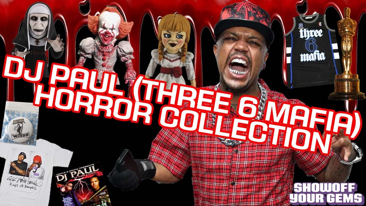 DJ Paul Three Six Mafia Horror Toy Collection, Music equipment and platinum selling plaques for hits