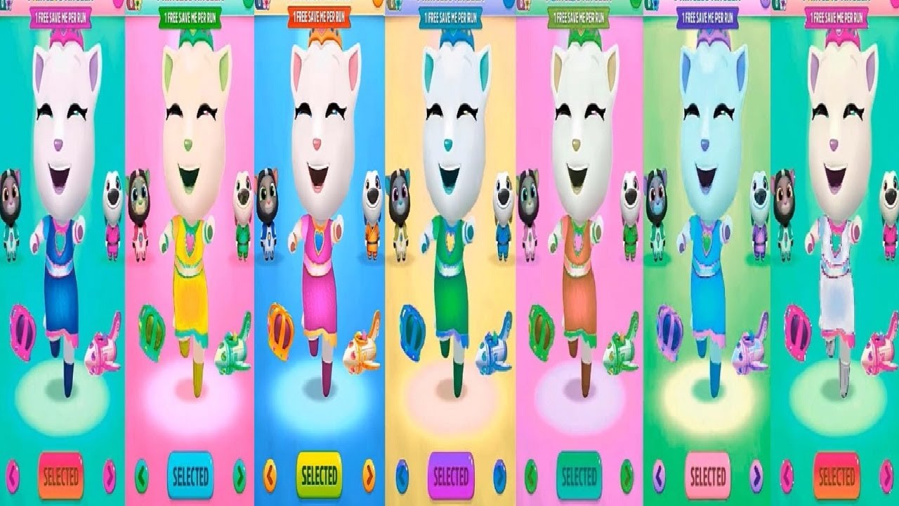 Colors Reaction Talking Tom Gold Run PRINCESS ANGELA VS Boss Fight Android Gameplay HD