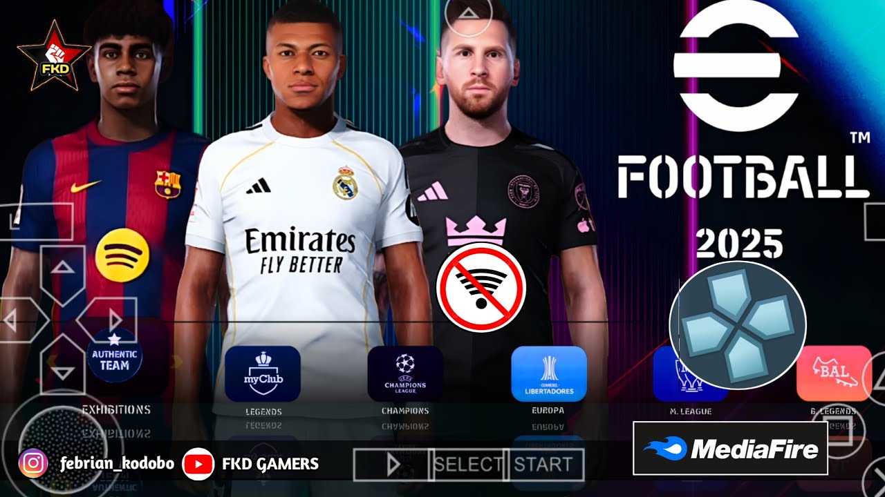 eFOOTBALL PES 25 PPSSPP • PES 2025 CAMERA PS5 NEW UPDATE FACE PLAYER & STADIUM FOR GAMEPLAY !!