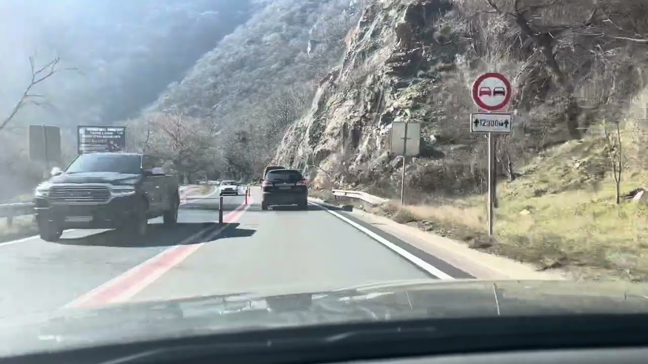 Bugarska, voznja, autoput Sofija - Kulata, Simitli - Kresna, kroz kanjon reke Struma