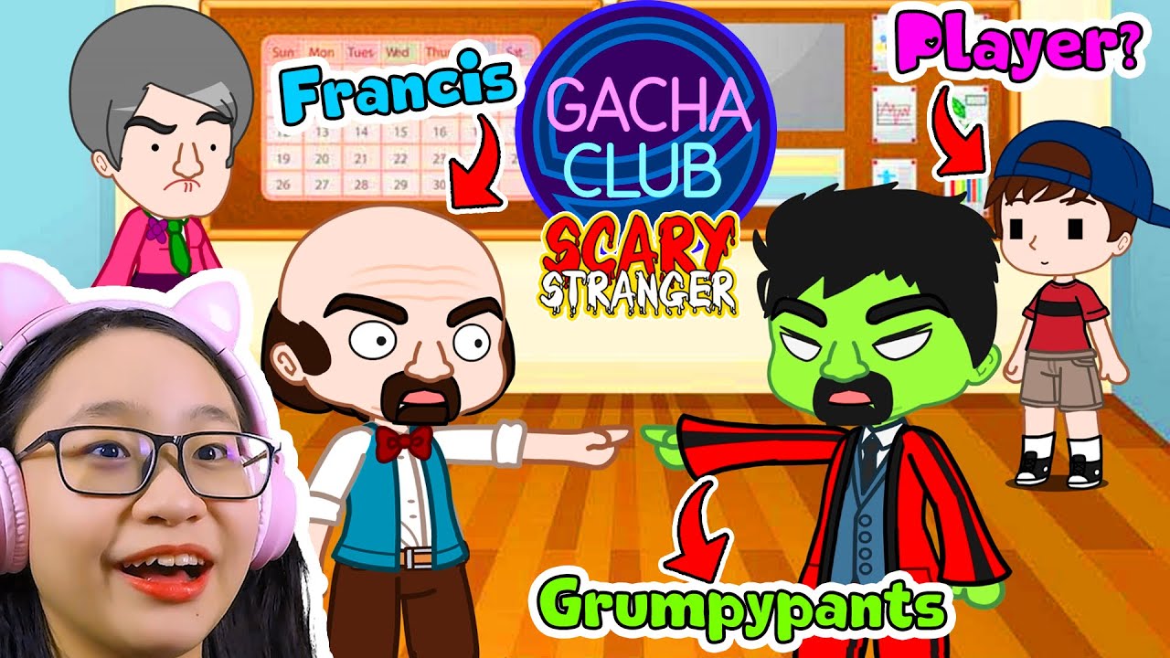 Scary Stranger 3D in Gacha?!! - Miss T forced me to make Francis in Gacha Club!!!