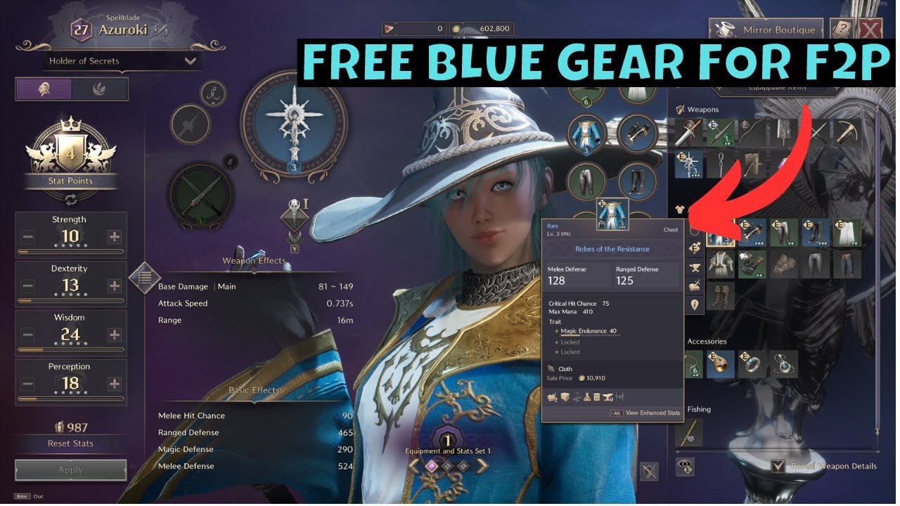 How to Get Full Blue Gear F2P - Throne and Liberty