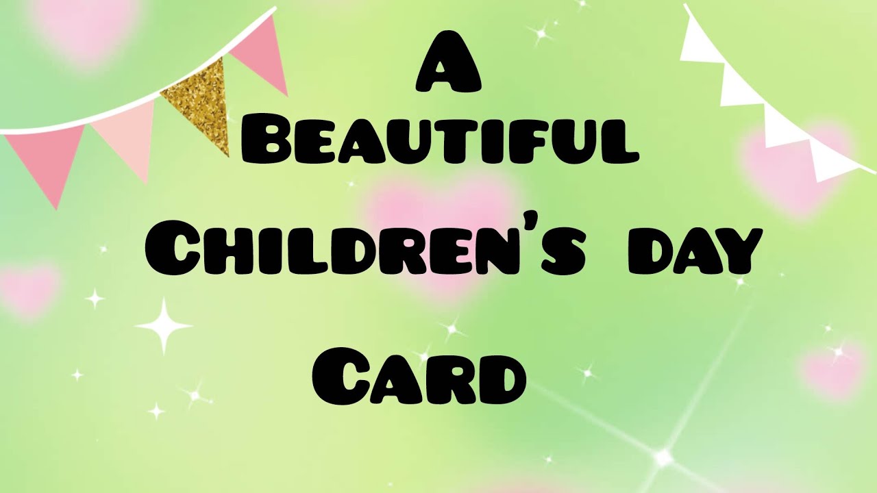 A Easy and beautiful Children day card/White paper Easy card/Happy Children's Day 2025