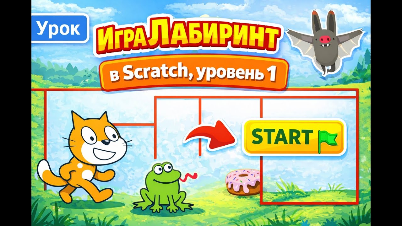 Создание игры Лабиринт в программе Scratch, часть 1