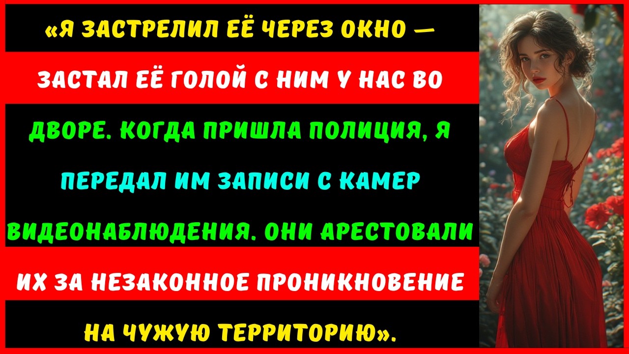 Я застрелил свою неверную жену через окно... Потом в мою дверь постучала полиция.