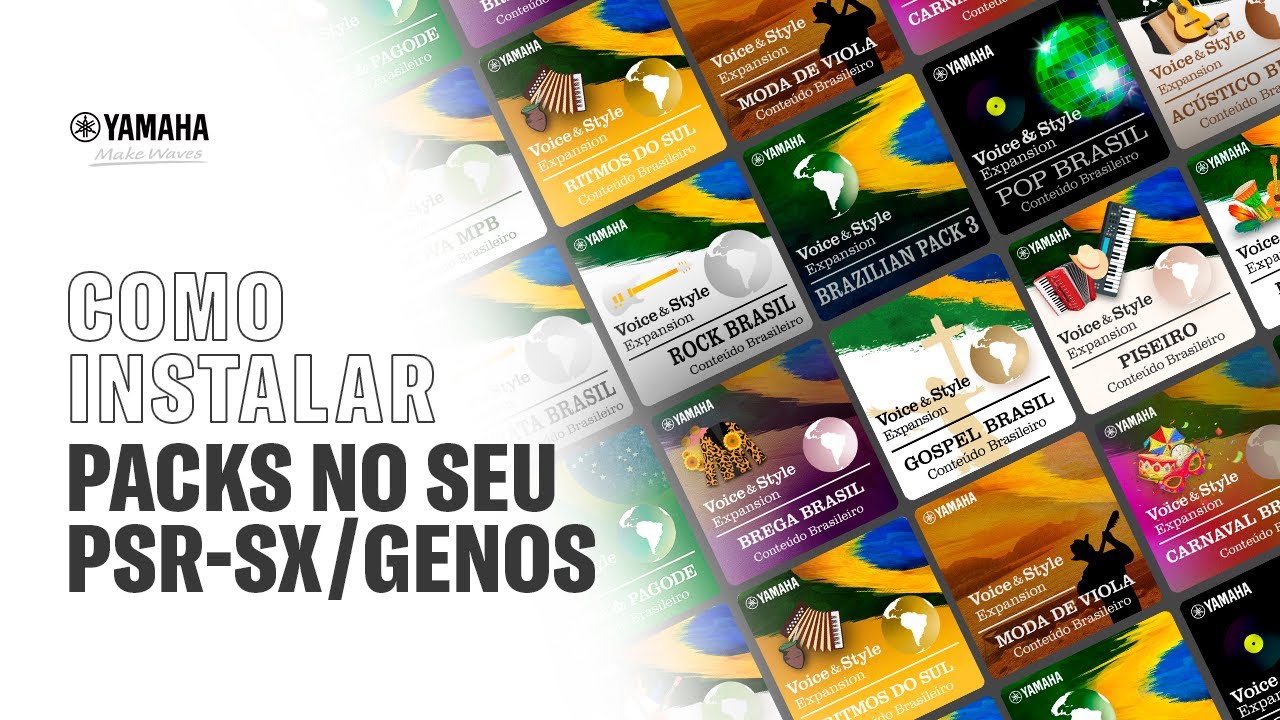 Como instalar vários Packs no PSR-SX600, PSR-SX700, PSR-SX900 e Genos? Como baixar Packs originais?