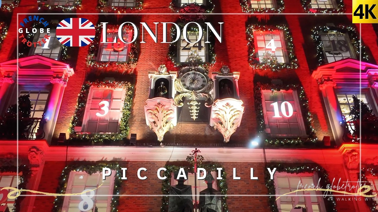 LONDON Piccadilly🎄 Fortnum & Mason Christmas Clock ➜ Arcade➜  Ritz Hotel Green Park Walking Tour 4K