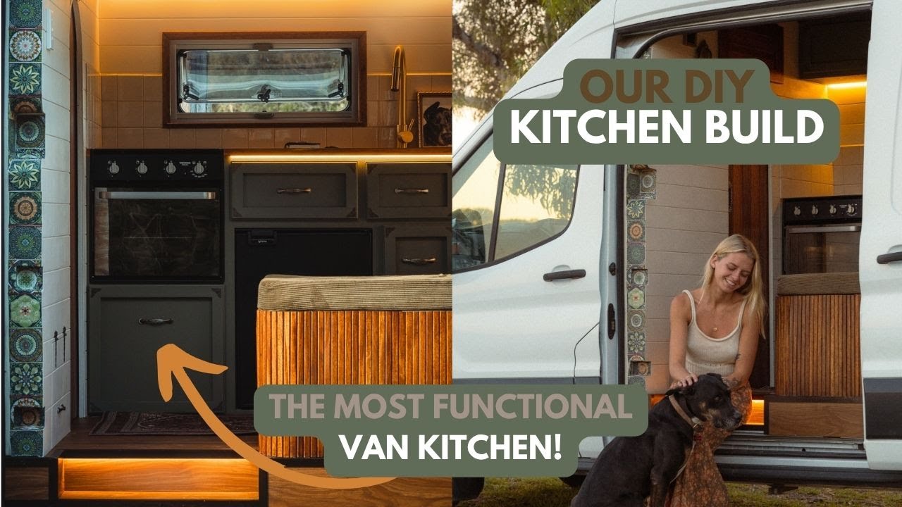 Our DIY Van Kitchen Build | Space Saving Drawers | Lightweight Overhead Cabinets | & Functional!