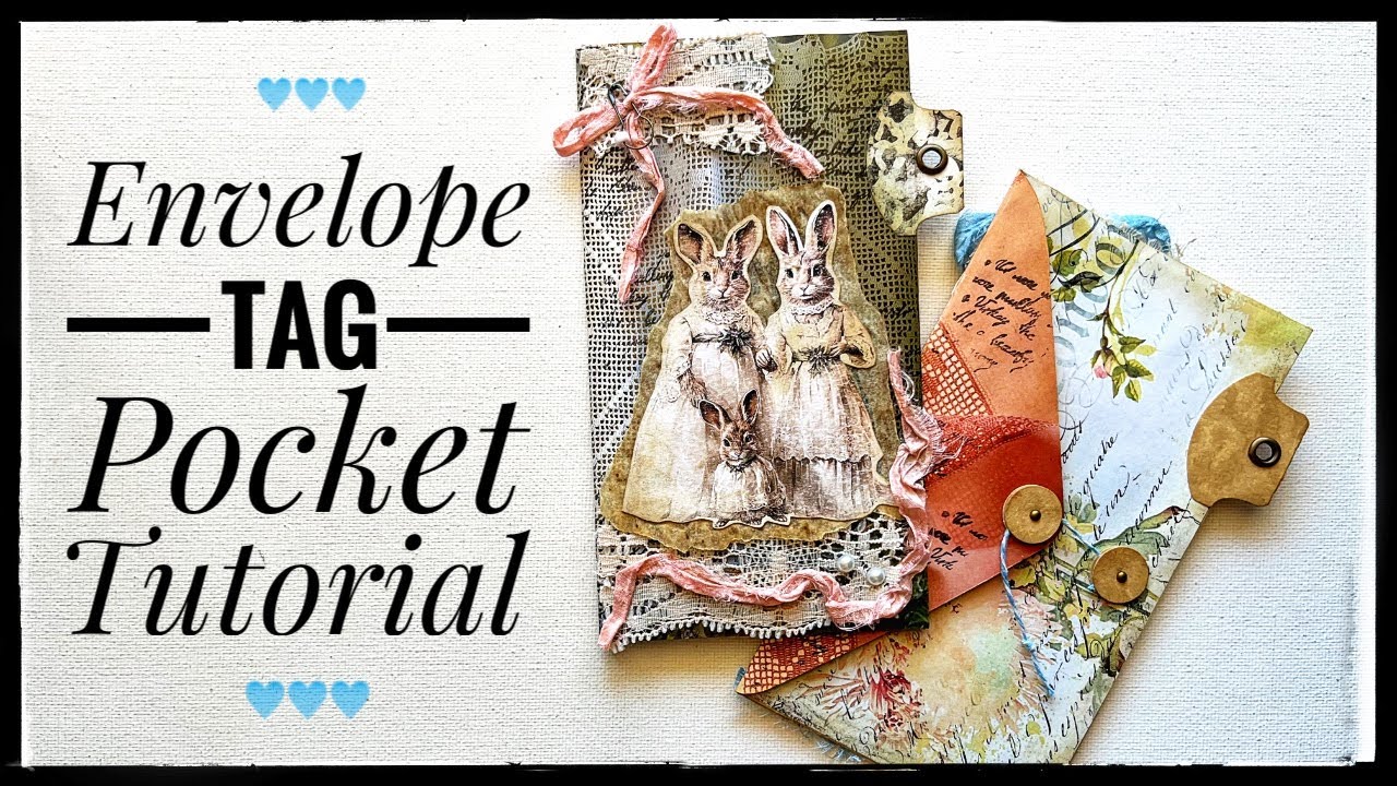 Junk Journal Ephemera Making - Envelope Tag Pocket - Tutorial