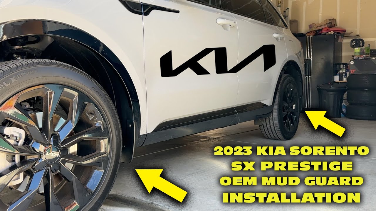 Installing OEM Mud Guards on 2023 Kia Sorento SX Prestige Wolf Grey