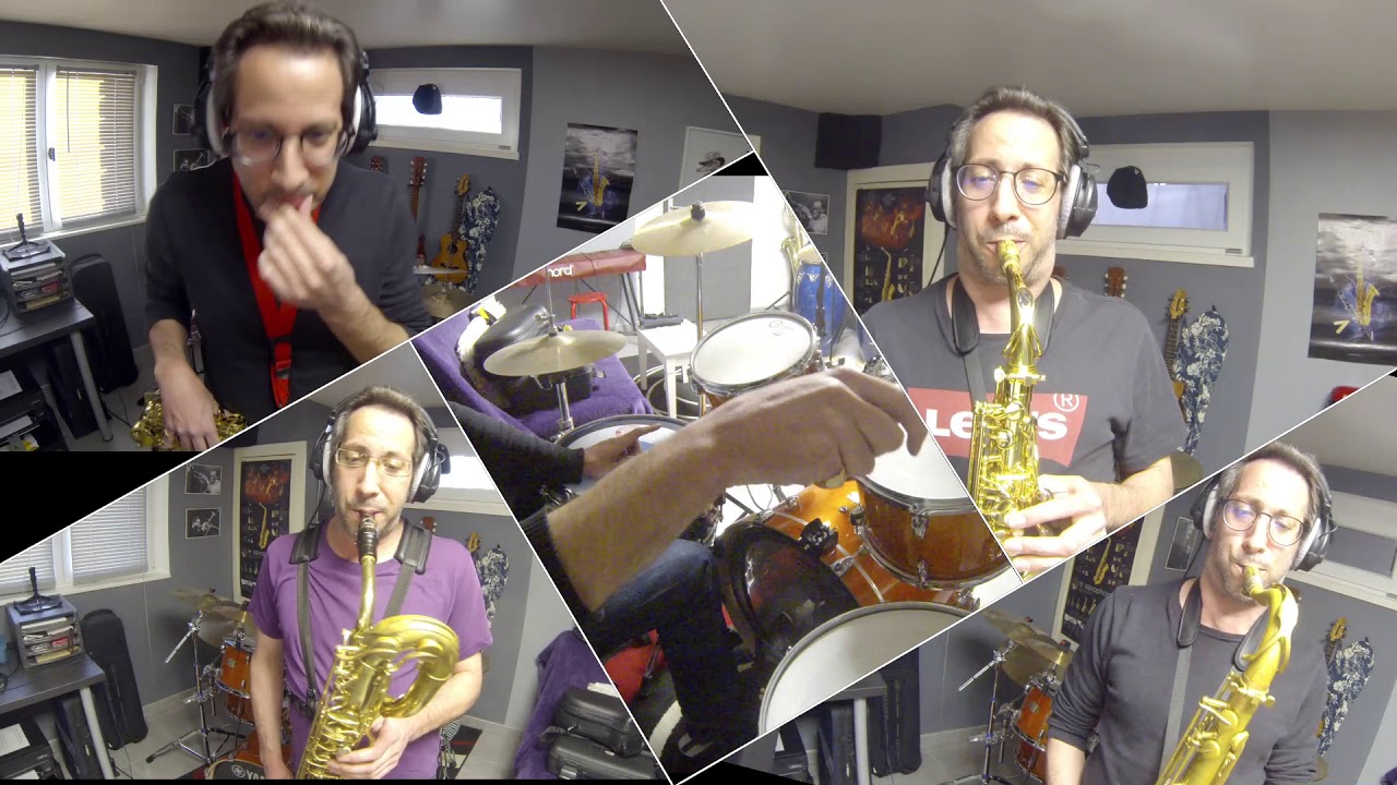 Round Midnight sax 4tet  AATB + drum by PhilGood (T.Monk argt Muller-Irion)
