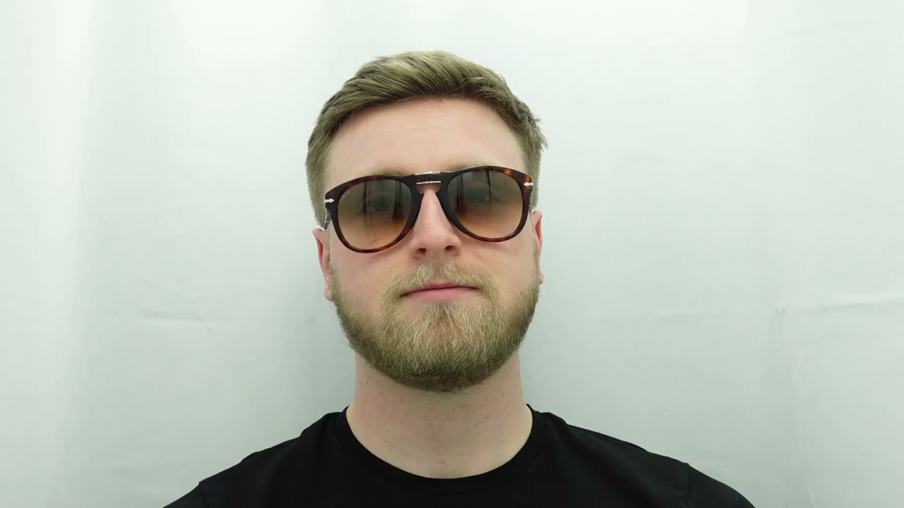 Male model wearing Persol PO0714 24/51 Sunglasses