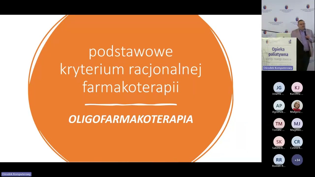 Farmakoterapia u kresu życia, jak pomóc żeby nie zaszkodzić.