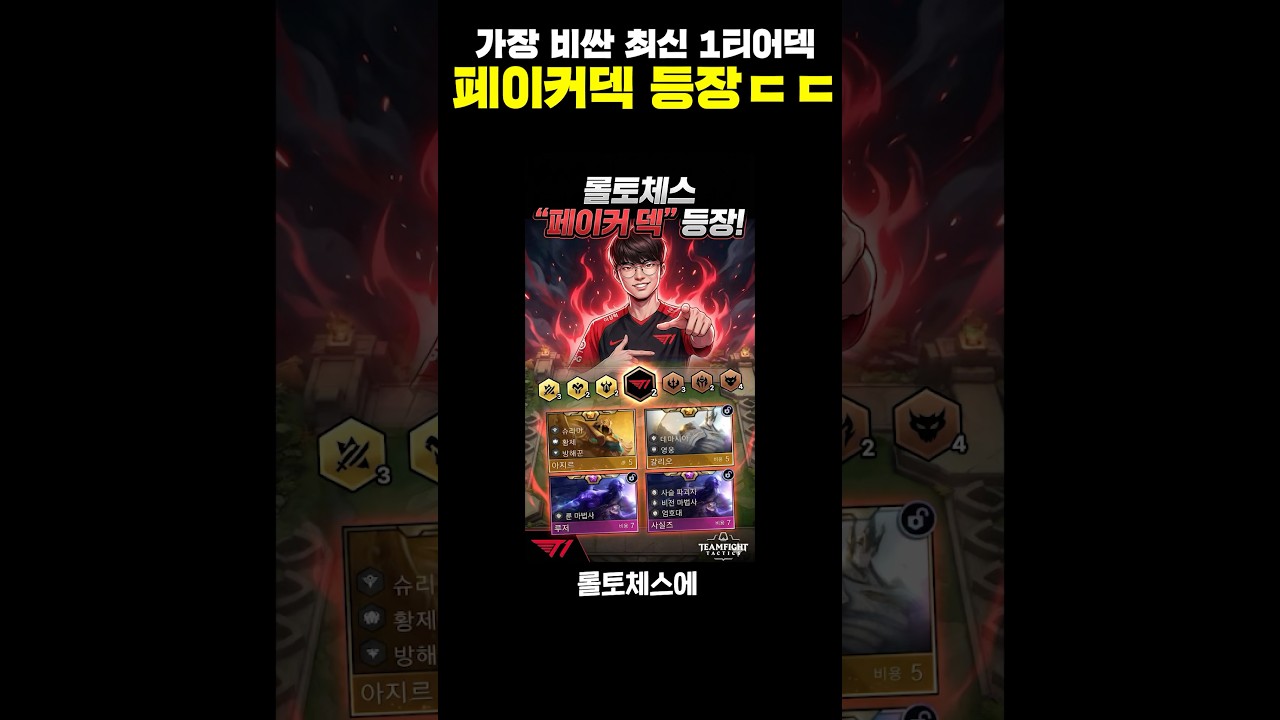 롤토체스에 페이커덱이?!  #tft