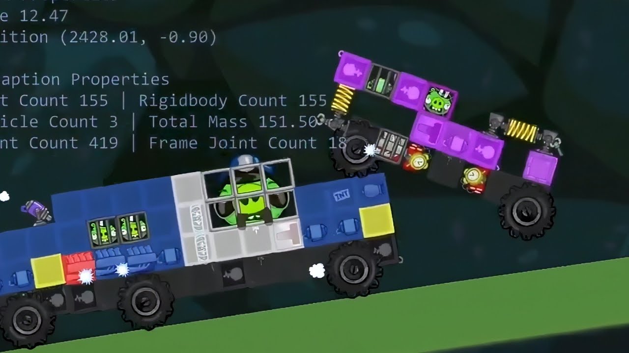 Bad piggies - Полиция гонится за хот-родом