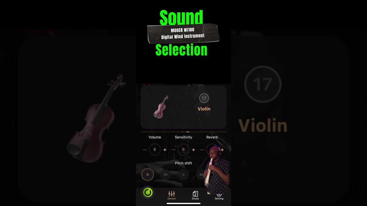 MOOER: Wi100 Digital Wind Instrument- Sound Selection