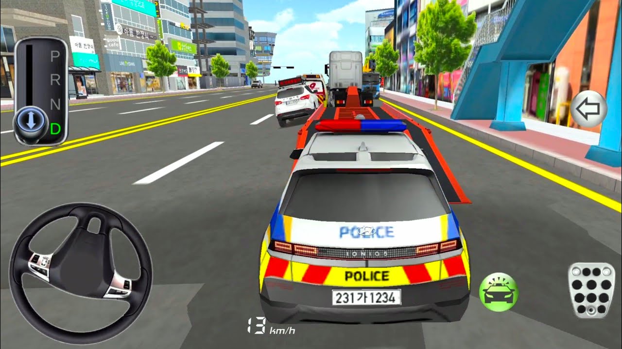 Police Cars Transport to Parking Garage | 3D Driving Class