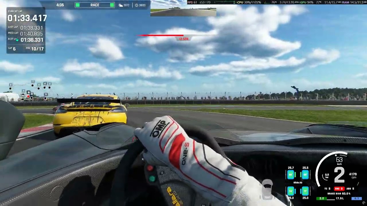 Assetto Corsa EVO 2026 02 16   donington circuit  gt3 +  dallara exp    1 38 199