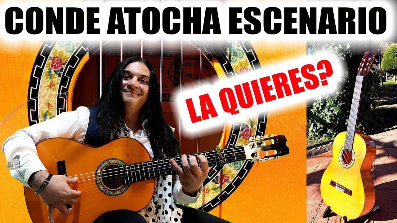 🔴CONDE ATOCHA ESCENARIO DISPONOBLE GUITARRA FLAMENCA CIPRÉS PROBÁNDOLA CON TOQUES FLAMENCOS LLAMA YA