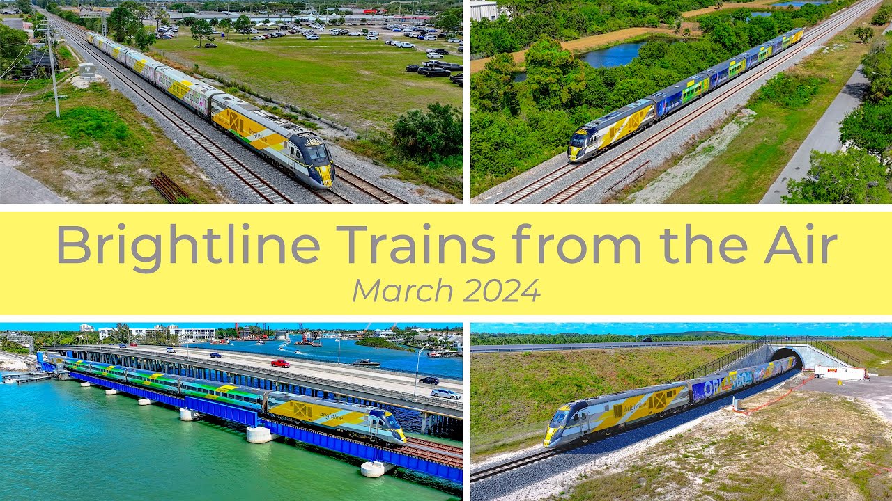 Railfanning Brightline Trains from the Air - March 2024