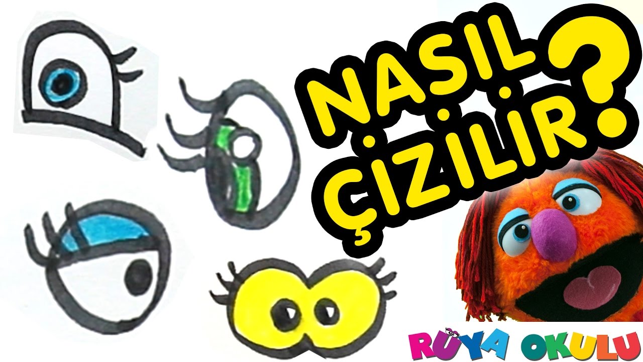 Nasıl Çizilir? - Göz - Değişik Gözler - Çocuklar İçin Resim Çizme - RÜYA OKULU