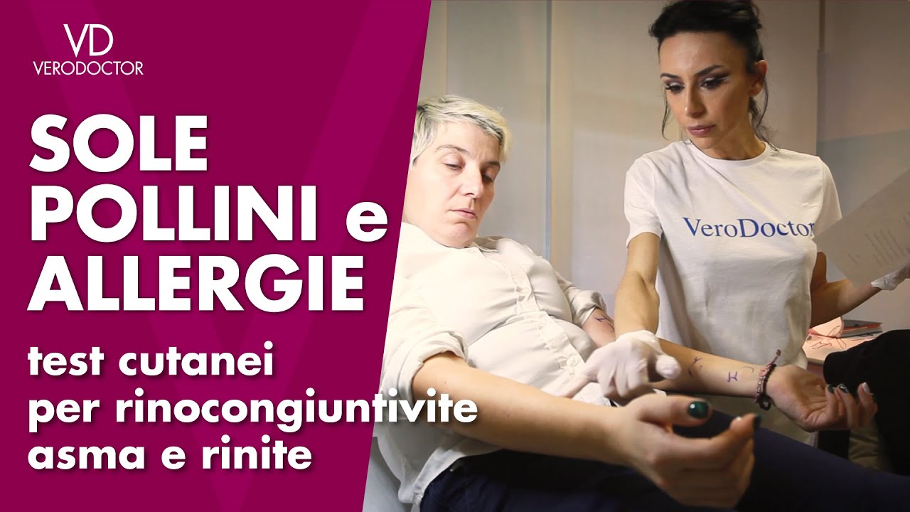 Sole, pollini e allergie stagionali: test cutanei per rinocongiuntivite, asma e rinite.
