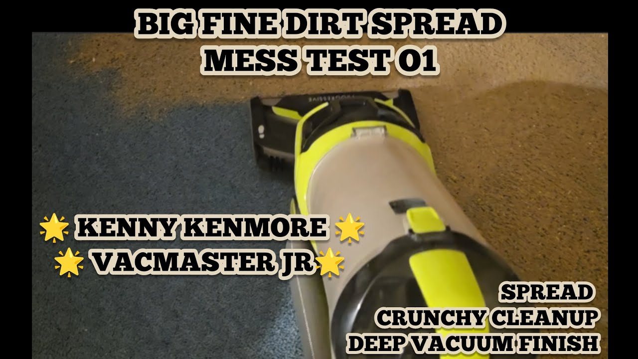 Fine Dirt Spread Mess Test | Yummy Crunch | Super Satisfying Vacuum | Kenmore | VacMaster | ASMR 