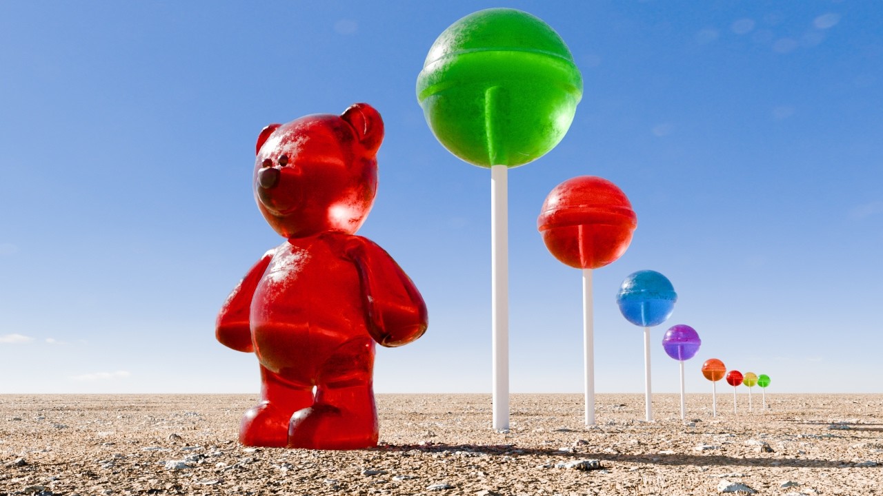 MASSIVE LOLLIPOP Domino Effect CRUSHES Gummy Bears!