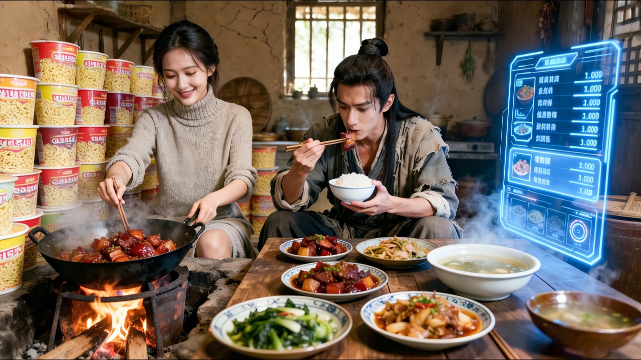 Chàng trai nghèo mang mì ăn liền đến cổ đại, lập tức cưới người đẹp làm vợ.