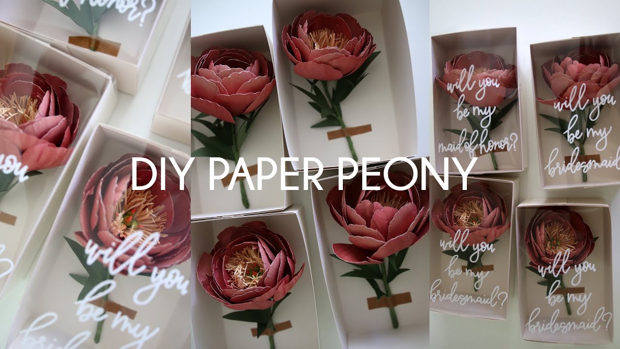 DIY Make a Paper Peony with Me (How to create a paper peony ASMR)