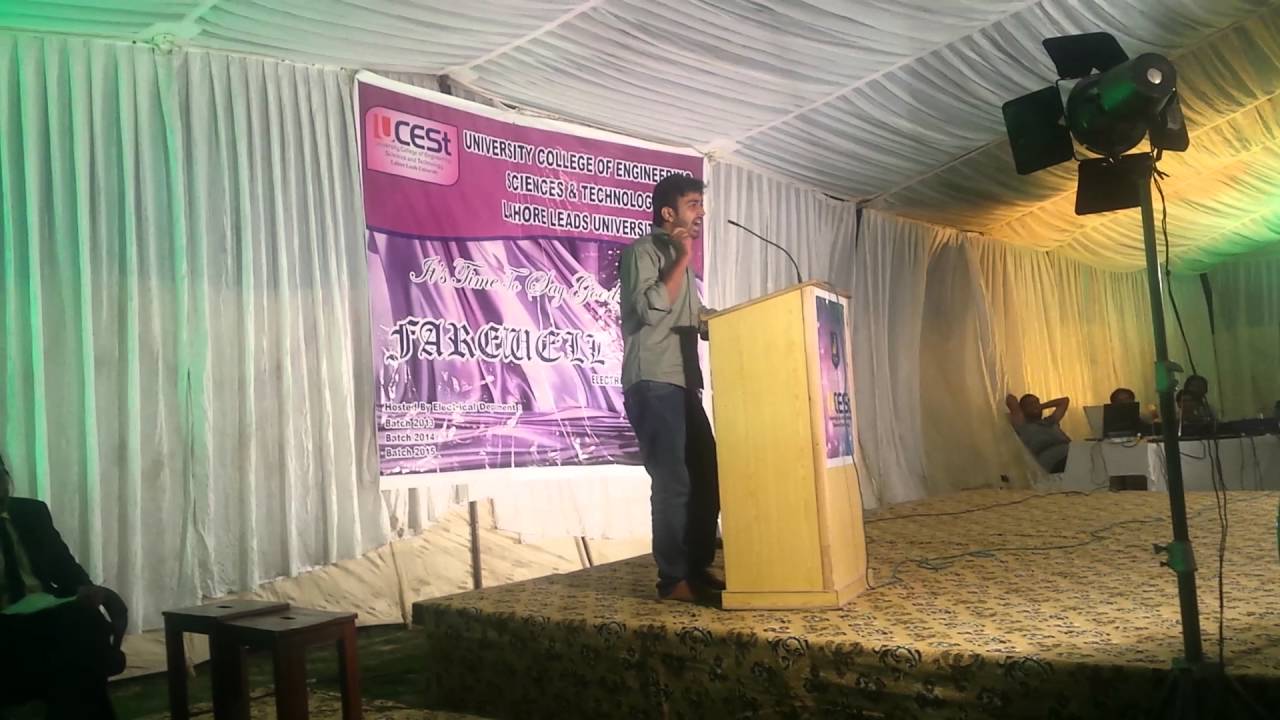 Funny speech about girls  university college od science and technology lahore (UCEST)