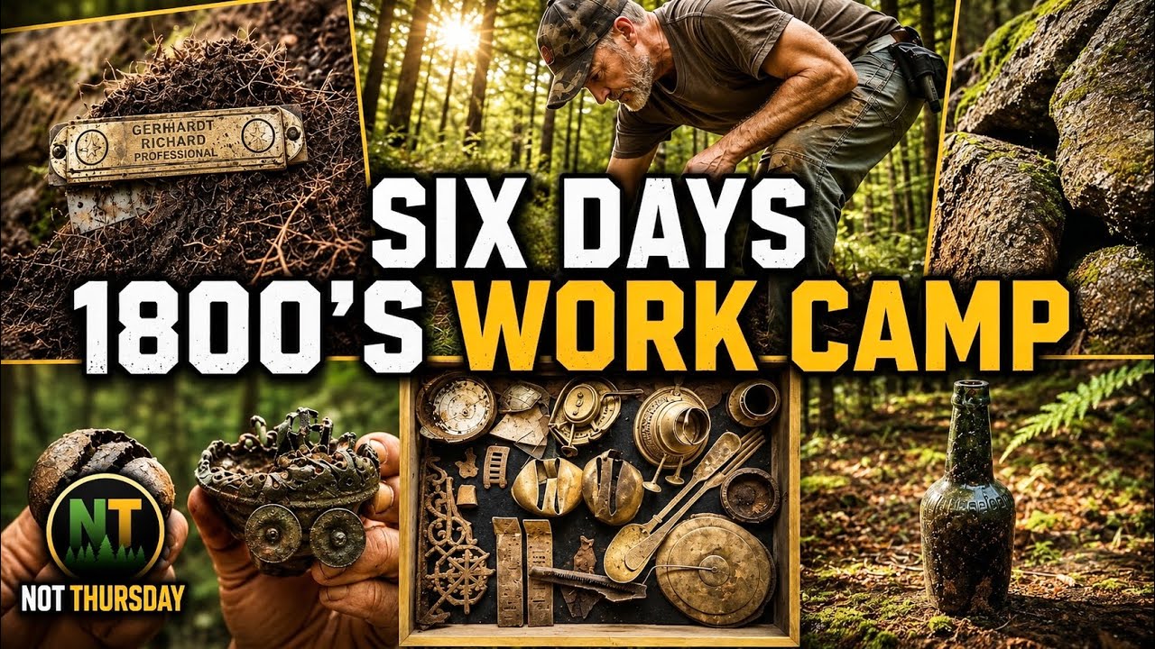 Six days at the late 1800's work camp digging relics bottles exploring history