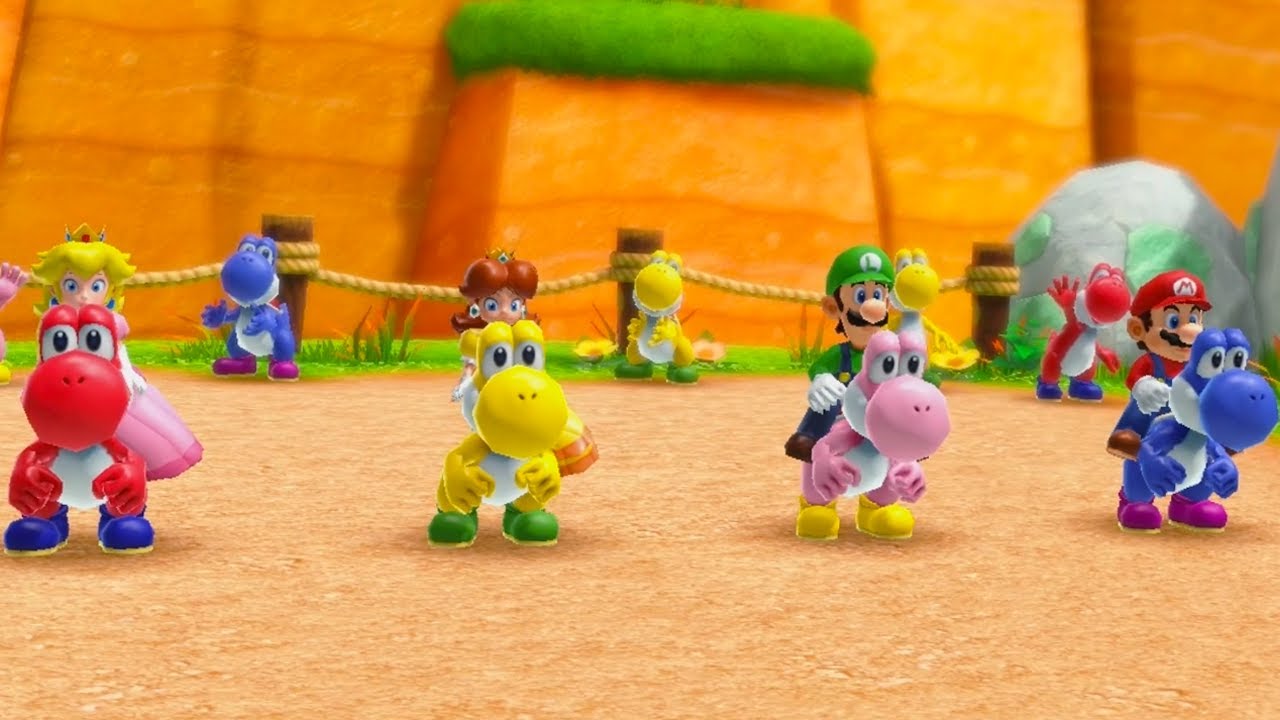 Super Mario Party Jamboree 4 Players - Yoshi Minigame (Demo Gameplay)