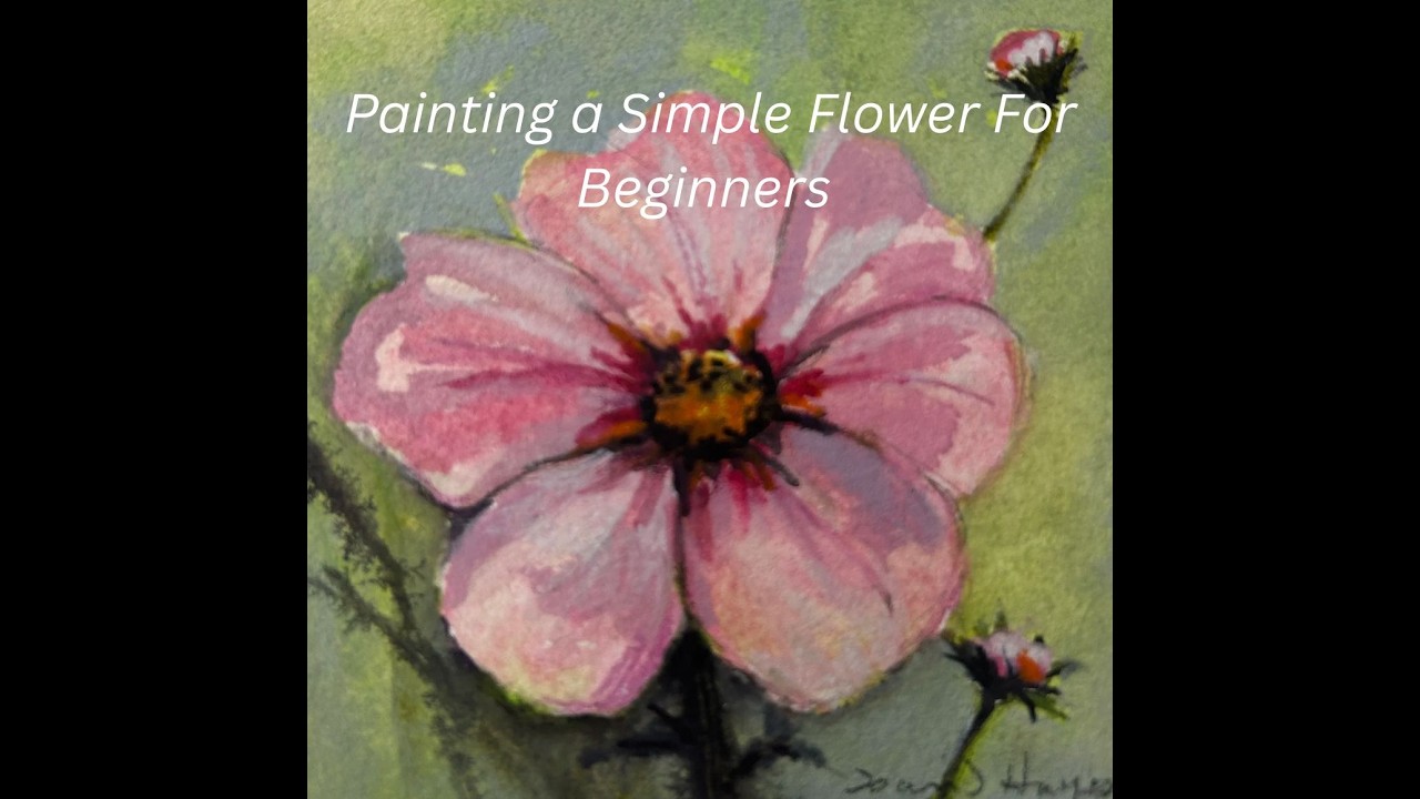 painting a flower