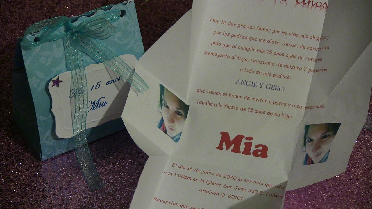 iNVITACIONES ORIGINALES PARA 15 AñOS, 3 AñOS, BAUTIZOS ETC. FACIL DE HACER EN CASA