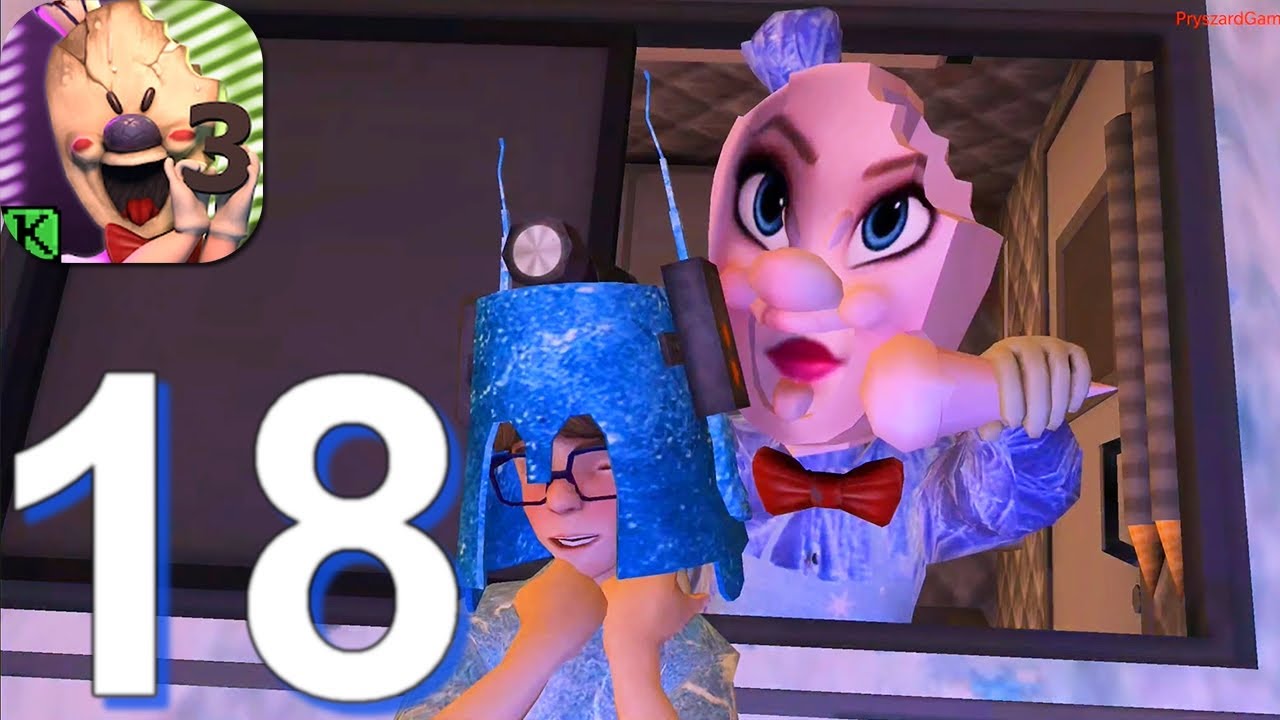 Ice Scream 3 - Gameplay Walkthrough Part 18 Rod Is A Frozen (Android,iOS)
