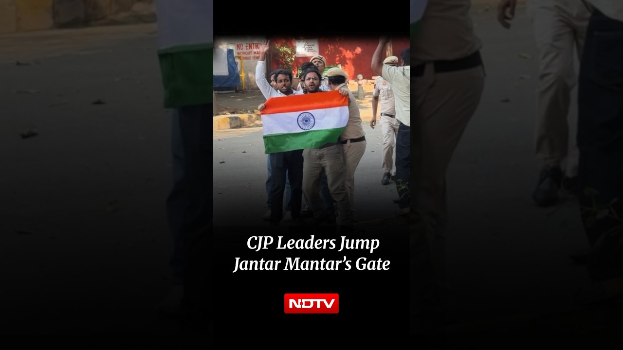 CJP's Saurav Das, Ashutosh Ranka Jump Jantar Mantar Gate To Protest, Detained
