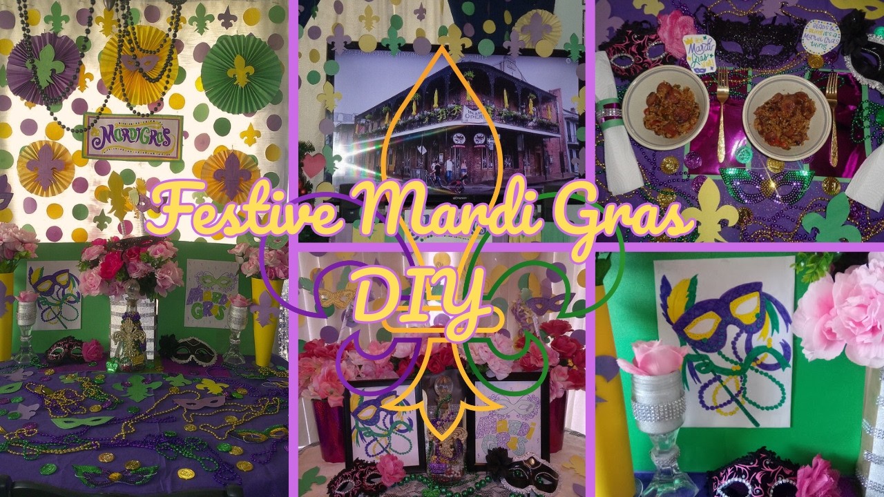 🎭DIY Mardi Gras Decorations | Cute & Easy Party Decor Ideas💜💛💚