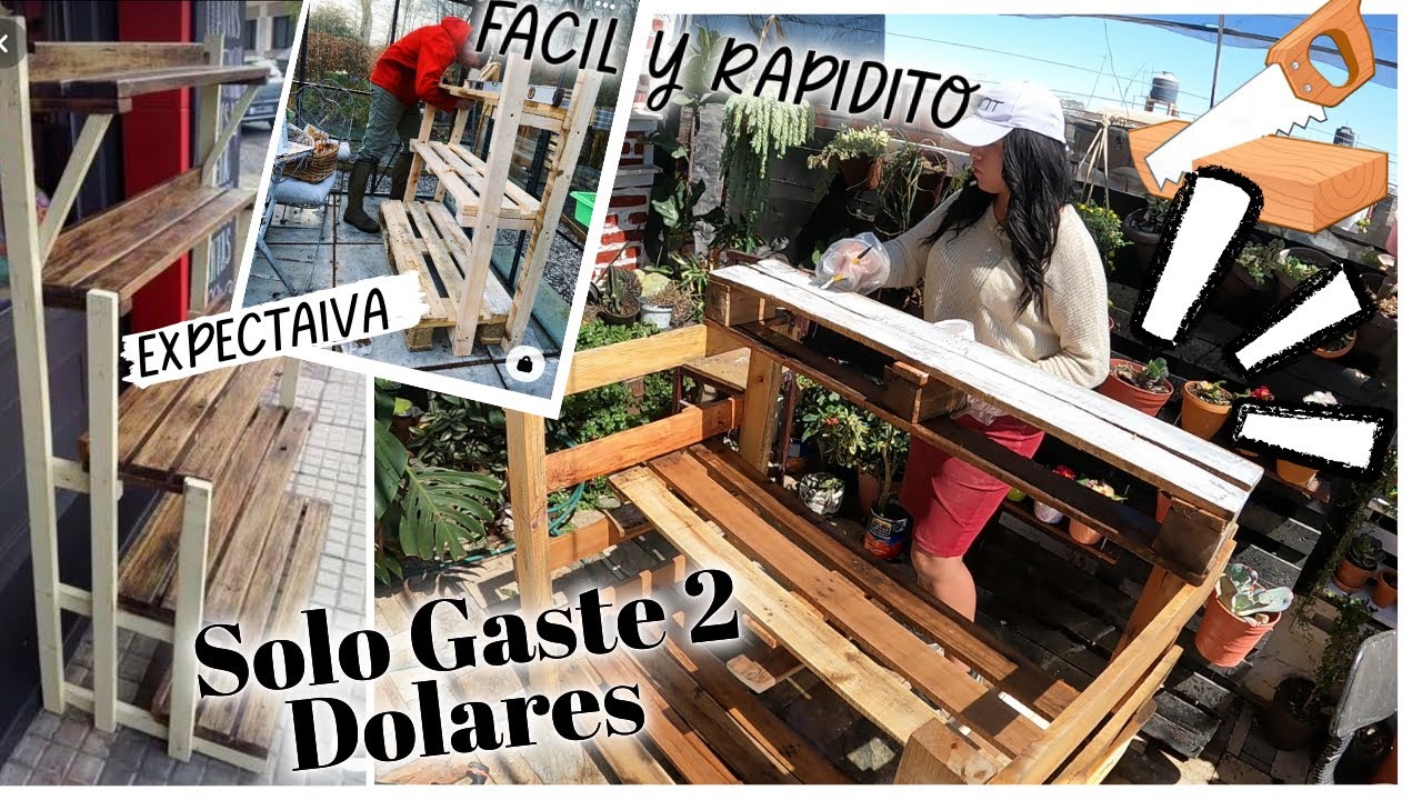 MUEBLE PARA SUS PLANTAS sin gastar // ASI LE SALIO