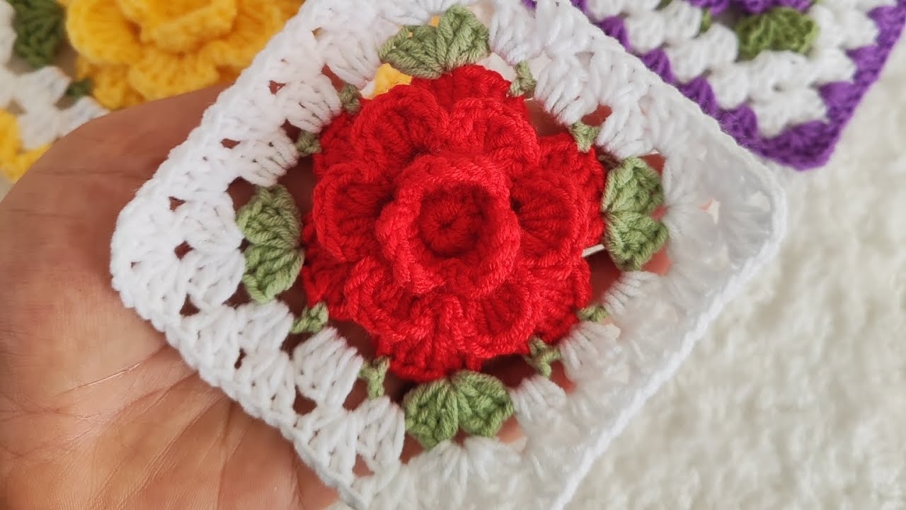 Detaylı anlatımı ile gül motifi örüyoruz 🌹