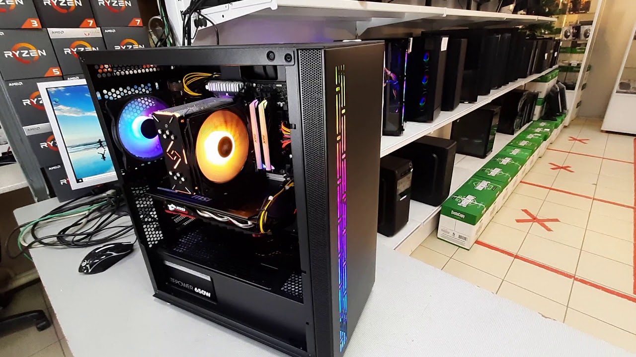 Сборка 1956 _45950₽_ Ryzen7 2700 / B450M Pro4 F / 16 / SSD256 + HDD 500/ 650W/ GTX1060/ Formula 3703