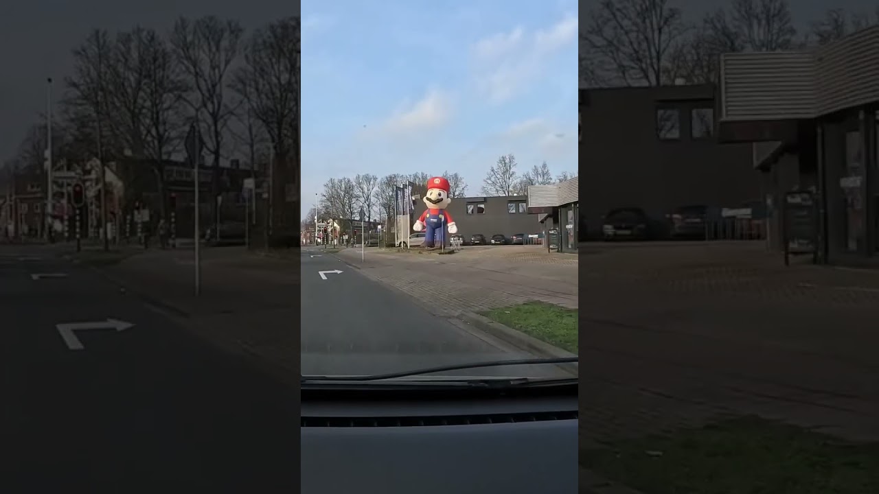 Real life Mario 🤩 #mario #supermario #dashcam #gamefactory #nintendo