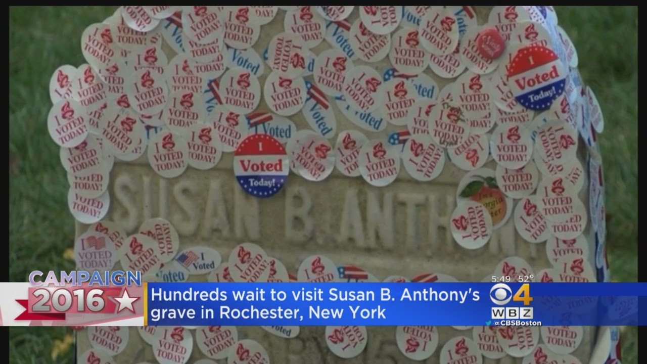 Hundreds Wait To Visit Susan B. Anthony's Grave In Rochester, New York