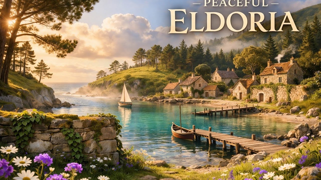 Eldoria Natural Coast 🌿 Peaceful Medieval Fantasy Ambience for Relaxation, Focus & Sleep
